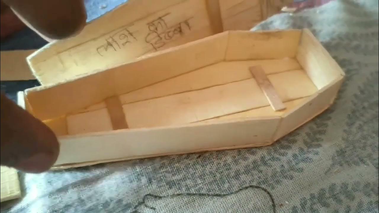 Popsicle stick coffin craft