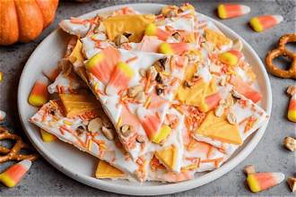 Candy corn bark